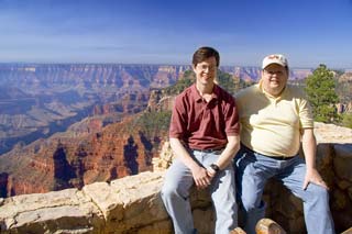 Jim with brother at North Rim of Grand Canyon