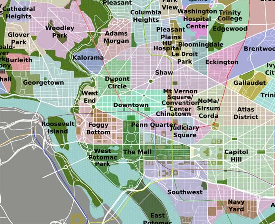 Washington DC Neighborhoods Map photo by Peter Fitzgerald