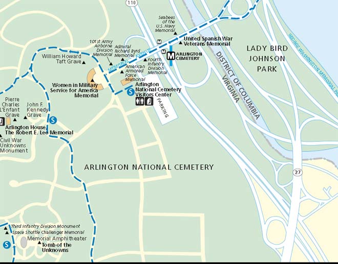 Arlington National Cemetery Map
